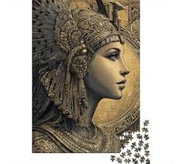 Golden Egyptian Queen Art Print Puzzle 1000 Pièces Educa Jouet en Bois Cadeau Unique Décoration Intérieure Jeu Éducatif Challenge Toy Adultes & Enfants des 14 Ans 52x38cm/1000pcs