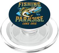 Golden Fishing Paradise Lake Erie Pêcheur PopSockets PopGrip pour MagSafe