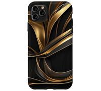 Golden Flow Abstrait Ruban Mouvement Art Coque pour iPhone 11 Pro Max