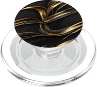 Golden Flow Abstrait Ruban Mouvement Art PopSockets PopGrip pour MagSafe