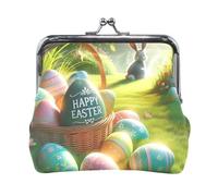 Golden Flowers Porte-monnaie multifonctionnel à bouton-pression ouvert, en matériau recyclé, 11,4 x 10,4 cm (L x H), Panier de Pâques, one size, Panier de Pâques