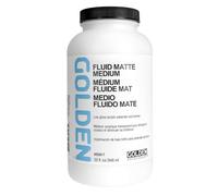 GOLDEN Fluid Matte Medium by, 946 ml Jar, Professional Acrylic Medium, Semi-Transparent