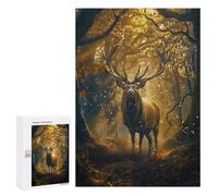 Golden Forest Stag Puzzle 1000 Pièces Educa Jouet en Bois Cadeau Unique Décoration Intérieure Jeu Éducatif Challenge Toy Adultes Et Enfants À Partir De 14 Ans 300 PCS