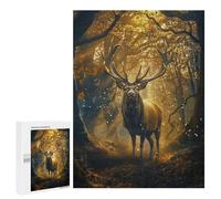 Golden Forest Stag Puzzle 1000 Pièces Educa Jouet en Bois Cadeau Unique Décoration Intérieure Jeu Éducatif Challenge Toy Adultes Et Enfants À Partir De 14 Ans 500 PCS