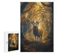 Golden Forest Stag Puzzle 1000 Pièces Educa Jouet en Bois Cadeau Unique Décoration Intérieure Jeu Éducatif Challenge Toy Adultes Et Enfants À Partir De 14 Ans 1000 PCS