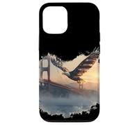 Golden Gate Bridge avec Aigle Cool et Couleurs patriotiques Coque pour iPhone 12/12 Pro