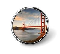 Golden Gate Bridge Badge rond mignon en émail broche bouton broche personnalisée vêtements décoration unisexe porte-badge chapeaux sacs chemises décoration