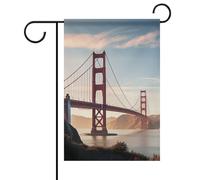 Golden Gate Bridge Drapeau de jardin d'été double face 30,5 x 45,7 cm Drapeaux de jardin Printemps Soleil Drapeaux de jardin saisonniers Décoration extérieure