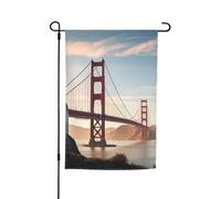 Golden Gate Bridge Drapeau de jardin double face pour ferme, vacances, cour, 30,5 x 45,7 cm, bannière extérieure saisonnière pour printemps, été, pelouse, porche, décoration d'intérieur, petit drapeau