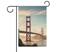 Golden Gate Bridge Drapeaux de jardin double face 30,5 x 45,7 cm Drapeau extérieur d'été Drapeau floral de bienvenue Drapeaux de jardin saisonniers Décorations de vacances