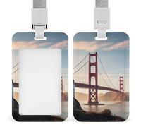 Golden Gate Bridge Étui de protection en plastique rigide pour carte d'identité de bureau, cartes de crédit et cartes de proximité