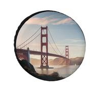 Golden Gate Bridge - Housses de pneu imperméables et anti-UV, 76,2 cm, housses de roue à essieu unique pour camping-car, camion, VUS, remorque universelle pour toutes les saisons