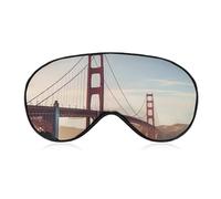 Golden Gate Bridge Masque de sommeil pour homme et femme avec sangle réglable - Doux et respirant - Occultant - Antidérapant - Essentiels de voyage