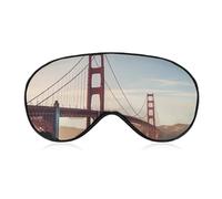 Golden Gate Bridge Masque de voyage occultant pour les yeux pour dormir en avion avec sangle réglable pour homme et femme