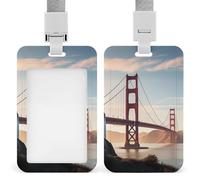 Golden Gate Bridge - Porte-badge avec cordon de suspension, cordon de séparation, étui de protection vertical pour carte d'identité, multi-usage pour bureau, enseignant, infirmière