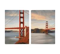Golden Gate Bridge - Porte-passeport de voyage avec emplacements pour cartes de crédit et fente pour carte d'embarquement pour voyage, carte d'identité familiale (20,3 x 13,7 cm)