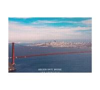 Golden Gate Bridge, San Francisco-2 Puzzles pour Adultes Jeux Relaxants Défi Difficile Cadeaux De Noël Et d'anniversaire 75x50cm/1000pcs