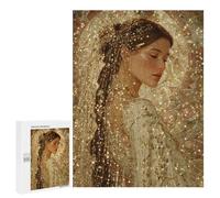 Golden Goddess Portrait-1 Puzzle 500 Pièces Educa Jouet en Bois Cadeau Unique Décoration Intérieure Jeu Éducatif Challenge Toy Adultes Et Enfants À Partir De 14 Ans 500 PCS