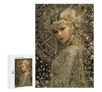 Golden Goddess Portrait Puzzle 300 Pièces Educa Jouet en Bois Cadeau Unique Décoration Intérieure Jeu Éducatif Challenge Toy Adultes Et Enfants À Partir De 14 Ans 300 PCS