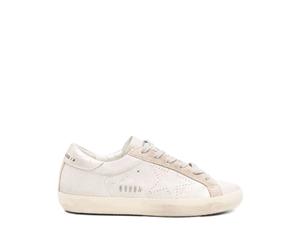Golden Goose - Argent Lacets Semelle en Caoutchouc Baskets - Femme - Chaussures - Beige - Taille: 38 EU