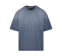 Golden Goose - Boxi T-Shirt Logo Patch - Femme - Tops - Bleu - Taille: 36 FR