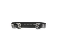 Golden Goose - Ceinture en cuir noir à double boucle - Femme - Accessoires - Noir - Taille: 95 CM