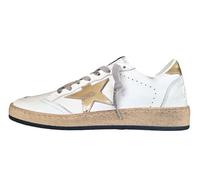 Golden Goose Chaussures Sneakers pour Femme Ball Star 80608 Blanc et Or, Blanc et or., 40 EU