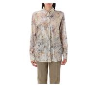 Golden Goose - Chemise à sequins fleuris pastel - Femme - Blouses et Chemises - Multicolore - Taille: 38 FR