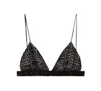 Golden Goose - Crochet Bra Embroidered with Black Crystals - Femme - Tops - Noir - Taille: 36 FR