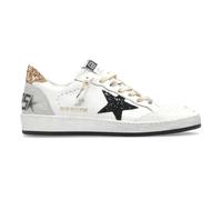Golden Goose, Femme, Chaussures, Blanc, Taille: 35 EU Cuir Paillettes Étoile Talon Daim