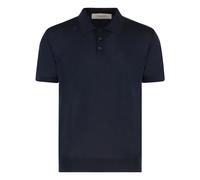 Golden Goose - Giotto Knitted virgin wool polo shirt - Homme - Tops - Bleu - Taille: S