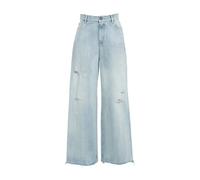 Golden Goose - Jean Bleu avec Coupe Large - Femme - Jeans - Bleu - Taille: W30