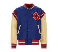 Golden Goose - Journey Bomber Randley College Leather Sleeve - Homme - Vestes - Multicolore - Taille: XL