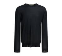 Golden Goose - Pull col rond en maille fine - Homme - Pulls - Bleu - Taille: XL