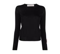 Golden Goose - Pull Col Rond Laine Mérinos Légère Coupe Régulière - Femme - Pulls - Noir - Taille: 38 FR