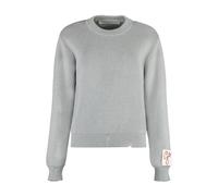 Golden Goose - Pull en maille côtelée avec ornements d'étoiles - Femme - Pulls - Gris - Taille: 42 FR