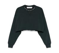 Golden Goose Sweat court Femme à col cristal Noir Taille 38 FR