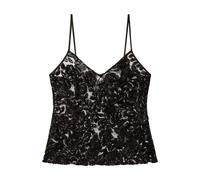 Golden Goose - Sleeveless Embroidered Top - Femme - Tops - Noir - Taille: 42 FR
