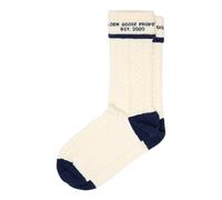Golden Goose - Socks High Rib/Braid/ Jacquard Logo - unisex - Sous-vêtements - Beige - Taille: M