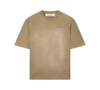 Golden Goose - T-shirt avec logo brodé - Homme - Tops - Beige - Taille: M