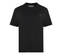Golden Goose - T-shirt en coton à col rond - Femme - Tops - Noir - Taille: 36 FR