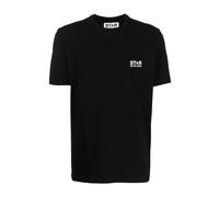 Golden Goose - T-shirt en coton avec patch logo - Homme - Tops - Noir - Taille: XL
