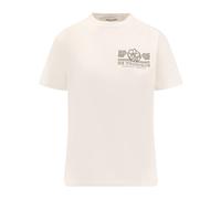 Golden Goose - T-shirt Regular en Coton - Femme - Tops - Blanc - Taille: 40 FR