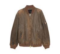 Golden Goose - Veste Bomber en Cuir Vieilli Marron - Homme - Vestes - Brun - Taille: M