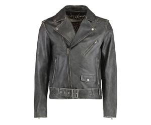Golden Goose - Veste de motard en cuir - Homme - Vestes - Noir - Taille: M