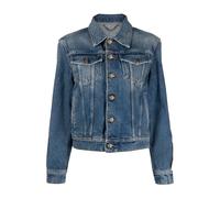 Golden Goose - Veste en jean bleu avec écusson logo - Femme - Vestes - Bleu - Taille: 42 FR