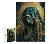 Golden Halo Virgin Statue Puzzle 1000 Pièces Educa Jouet en Bois Cadeau Unique Décoration Intérieure Jeu Éducatif Challenge Toy Adultes Et Enfants À Partir De 14 Ans 500 PCS
