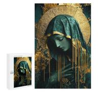 Golden Halo Virgin Statue Puzzle 1000 Pièces Educa Jouet en Bois Cadeau Unique Décoration Intérieure Jeu Éducatif Challenge Toy Adultes Et Enfants À Partir De 14 Ans 1000 PCS