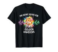 Golden Hamster Ligne Coeur Golden Hamster Heart T-Shirt