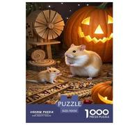 Golden Hamster Puzzle 1000 Pieces Cadeau Unique Jeu Éducatif Challenge Toy À De Qualité Supérieure Peinture Art pour Adultes Et Enfants 70x50cm/1000pcs